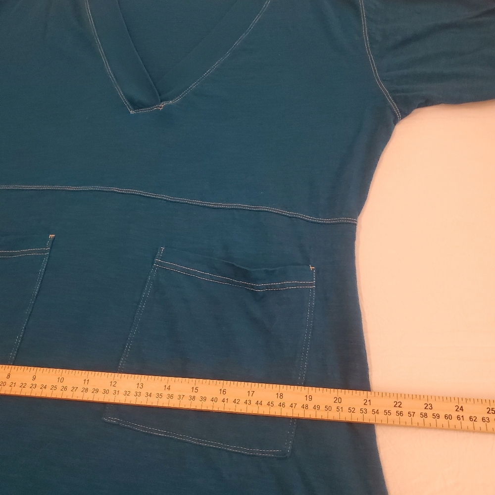 NATURAL LIFE Charlie Blue Oversized Vneck Short Sleeve Loungewear Pj's Jumper M - Picture 8 of 10